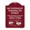 Signmission No Overnight Parking on Street Unauthorized Vehicles Towed at Vehicle Owners Expense, BU-1824-23835 A-DES-BU-1824-23835 - alternate 1